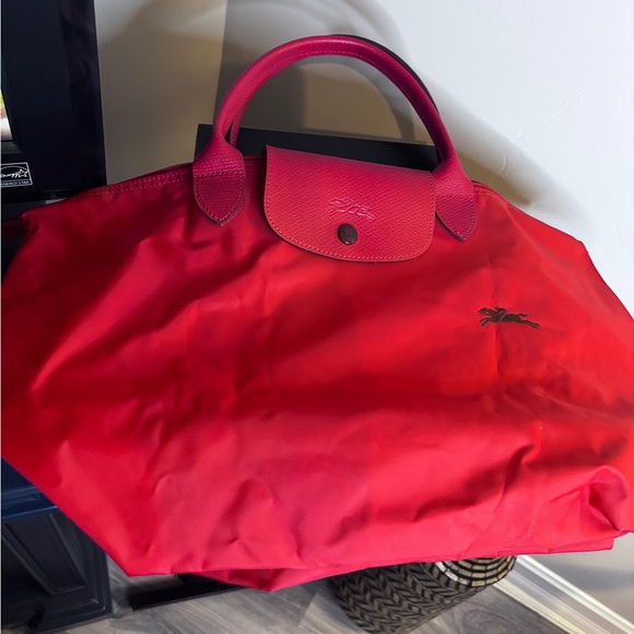 Longchamp Pliage tote Red, Polyamide Authentic - Picture 4 of 13
